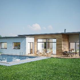 3D Contemporary House With Interior model